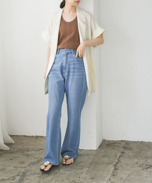 URBAN RESEARCH（アーバンリサーチ）の「綿麻デニムセミフレアパンツ