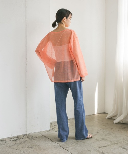 URBAN RESEARCH（アーバンリサーチ）の「綿麻デニムセミフレアパンツ（デニムパンツ・レディース・ライトブルー/インディゴブルー・38/36/34）」の8枚目の写真