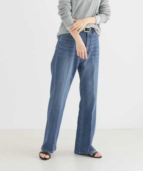 URBAN RESEARCH（アーバンリサーチ）の「綿麻デニムセミフレアパンツ（デニムパンツ・レディース・ライトブルー/インディゴブルー・38/36/34）」の9枚目の写真