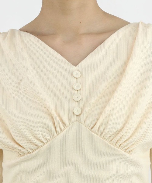 an another angelus（アンアナザーアンジェラス）の「ショルダーギャザードルマンカットソー/ananotherangelus（Tシャツ/カットソー・レディース・ブルー/クリーム/ブラック・FREE）」の9枚目の写真