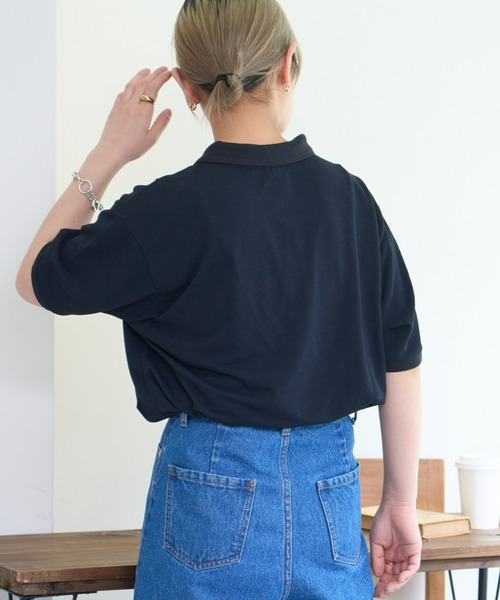 GEVACO（ゲバコ）の「【UNISEX】【GEVACO / ゲバコ】カノコポロショートスリーブシャツ（ポロシャツ・レディース・ライトグレー/ネイビー/ブラック・SMALL/MEDIUM/LARGE）」の7枚目の写真