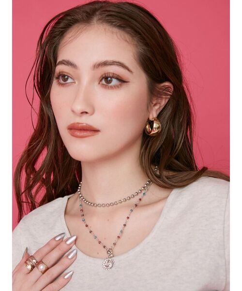 EVRIS(エヴリス)の「SUNNY MOTIF COLOR CHAINネックレス(ネックレス・レディース・シルバー/ゴールド・FREE)」の3枚目の写真