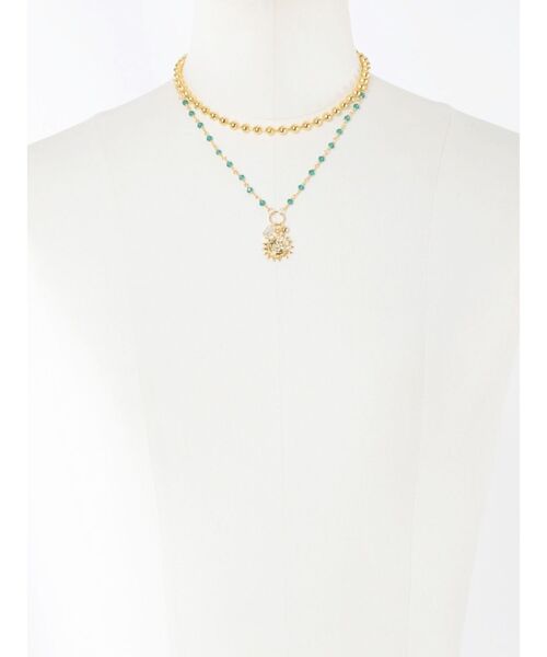 EVRIS(エヴリス)の「SUNNY MOTIF COLOR CHAINネックレス(ネックレス・レディース・シルバー/ゴールド・FREE)」の8枚目の写真