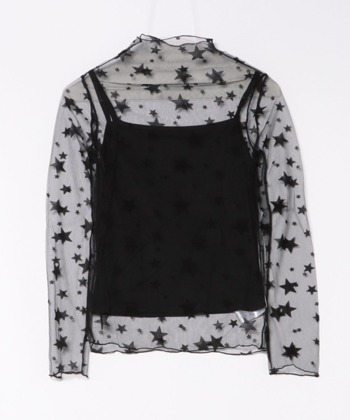 Primazel（プリマゼル）の「インナーキャミ付属シアーメッシュカットソー（Tシャツ/カットソー・レディース・その他3/その他2/その他1/ストライプ/ドット・M）」の21枚目の写真