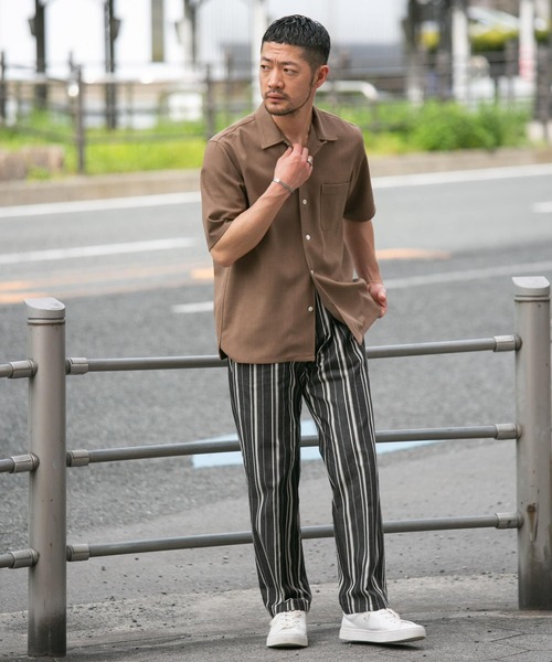 URBAN RESEARCH ROSSO MEN(アーバンリサーチロッソメン)の「ランダムストライプタックパンツ(その他パンツ・メンズ・ブラック/ブラウン・MEDIUM/LARGE)」の8枚目の写真