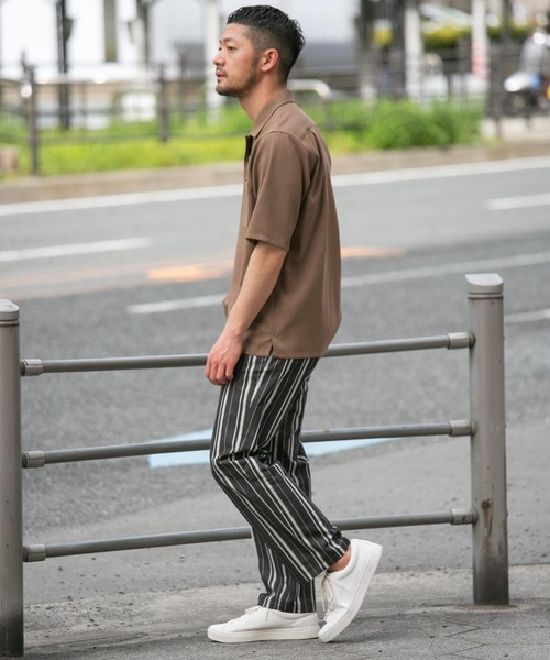 URBAN RESEARCH ROSSO MEN(アーバンリサーチロッソメン)の「ランダムストライプタックパンツ(その他パンツ・メンズ・ブラック/ブラウン・MEDIUM/LARGE)」の9枚目の写真