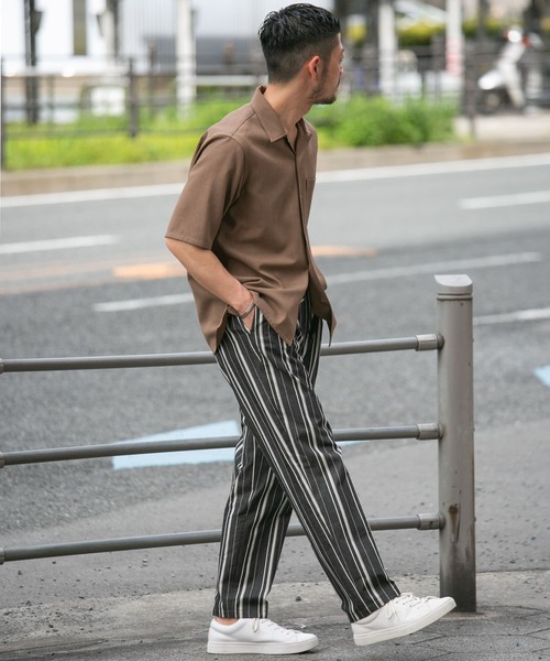 URBAN RESEARCH ROSSO MEN(アーバンリサーチロッソメン)の「ランダムストライプタックパンツ(その他パンツ・メンズ・ブラック/ブラウン・MEDIUM/LARGE)」の11枚目の写真