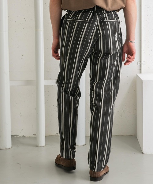URBAN RESEARCH ROSSO MEN(アーバンリサーチロッソメン)の「ランダムストライプタックパンツ(その他パンツ・メンズ・ブラック/ブラウン・MEDIUM/LARGE)」の18枚目の写真