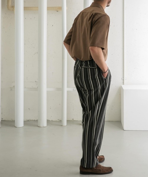 URBAN RESEARCH ROSSO MEN(アーバンリサーチロッソメン)の「ランダムストライプタックパンツ(その他パンツ・メンズ・ブラック/ブラウン・MEDIUM/LARGE)」の20枚目の写真