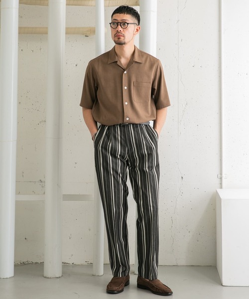 URBAN RESEARCH ROSSO MEN(アーバンリサーチロッソメン)の「ランダムストライプタックパンツ(その他パンツ・メンズ・ブラック/ブラウン・MEDIUM/LARGE)」の21枚目の写真