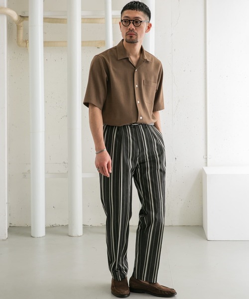 URBAN RESEARCH ROSSO MEN(アーバンリサーチロッソメン)の「ランダムストライプタックパンツ(その他パンツ・メンズ・ブラック/ブラウン・MEDIUM/LARGE)」の22枚目の写真