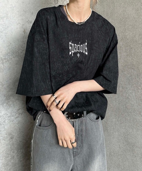 sedacle（セダクル）の「加工入りラインストーンTシャツ（Tシャツ/カットソー・メンズ・オフホワイト/チャコールグレー/ブラック・SMALL/MEDIUM/LARGE）」の22枚目の写真