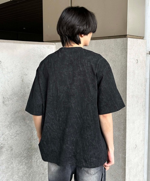 sedacle（セダクル）の「加工入りラインストーンTシャツ（Tシャツ/カットソー・メンズ・オフホワイト/チャコールグレー/ブラック・SMALL/MEDIUM/LARGE）」の5枚目の写真