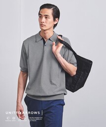 UNITED ARROWS | コットン ポリエステル ボーダー ショートスリーブ ニット ポロシャツ COZY -ウォッシャブル・抗菌防臭-(ニット/セーター)
