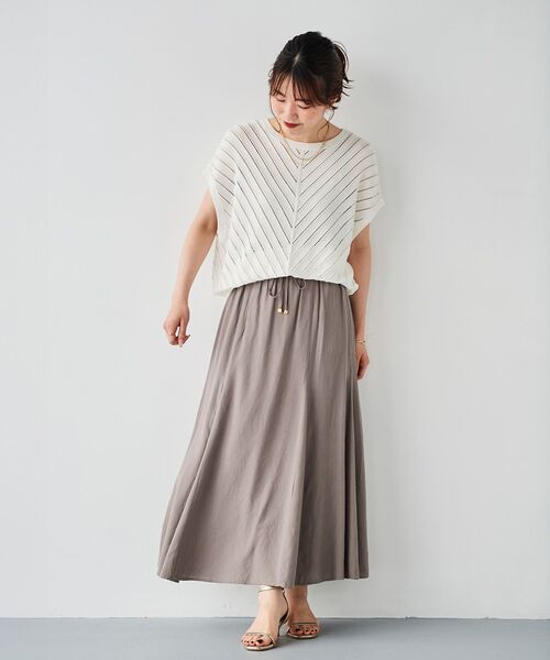 le.coeur blanc(ルクールブラン)の「《手洗い可能》リネンライクマーメイドスカート(スカート・レディース・モカ/ダークグレー/ブルー・38)」の22枚目の写真