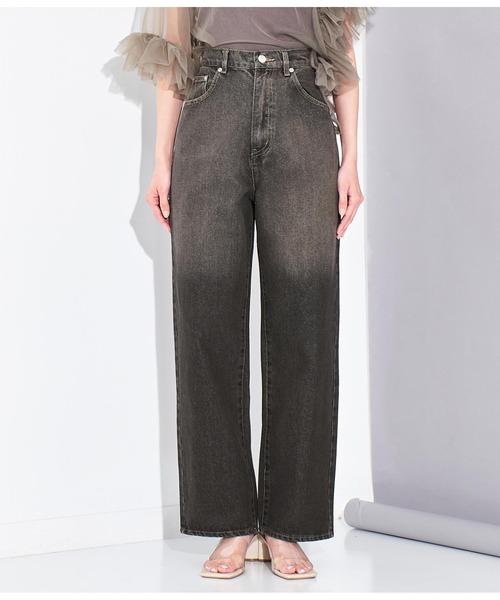 Settimissimo（セッティミッシモ）の「オーバーダイ ストレート デニム（デニムパンツ・レディース・ネイビー/ブラック・M）」の13枚目の写真