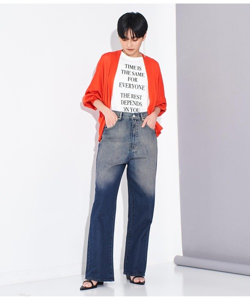 Settimissimo（セッティミッシモ）の「オーバーダイ ストレート デニム（デニムパンツ・レディース・ネイビー/ブラック・M）」の21枚目の写真