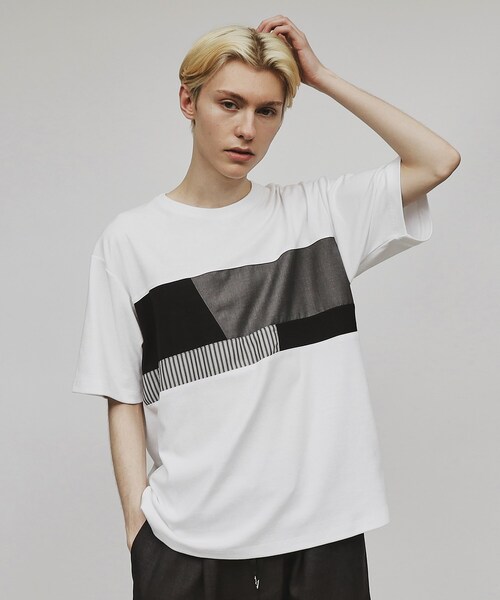 tk.TAKEO KIKUCHI(ティーケータケオキクチ)の「◆ムネパネル切替半袖Tee(Tシャツ/カットソー・メンズ・ブラック系4/ホワイト系7/ブルー系その他6・04/03/02)」の10枚目の写真
