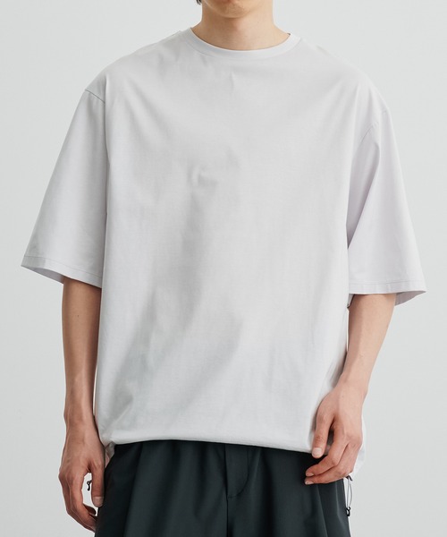 PUBLIC TOKYO(パブリックトウキョウ)の「ビューティーコットンコードTEE(Tシャツ/カットソー・メンズ・オリーブ/キナリ/ダークグレー/ネイビー/ブルー・1/2)」の2枚目の写真