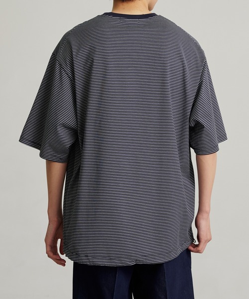 PUBLIC TOKYO(パブリックトウキョウ)の「ビューティーコットンコードTEE(Tシャツ/カットソー・メンズ・オリーブ/キナリ/ダークグレー/ネイビー/ブルー・1/2)」の16枚目の写真