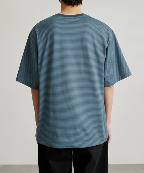 PUBLIC TOKYO(パブリックトウキョウ)の「ビューティーコットンコードTEE(Tシャツ/カットソー・メンズ・オリーブ/キナリ/ダークグレー/ネイビー/ブルー・1/2)」の22枚目の写真