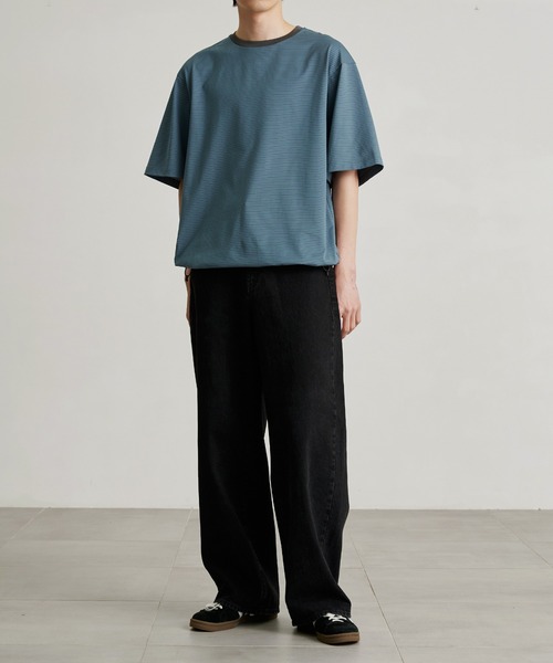 PUBLIC TOKYO(パブリックトウキョウ)の「ビューティーコットンコードTEE(Tシャツ/カットソー・メンズ・オリーブ/キナリ/ダークグレー/ネイビー/ブルー・1/2)」の19枚目の写真