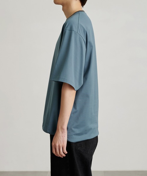 PUBLIC TOKYO(パブリックトウキョウ)の「ビューティーコットンコードTEE(Tシャツ/カットソー・メンズ・オリーブ/キナリ/ダークグレー/ネイビー/ブルー・1/2)」の21枚目の写真