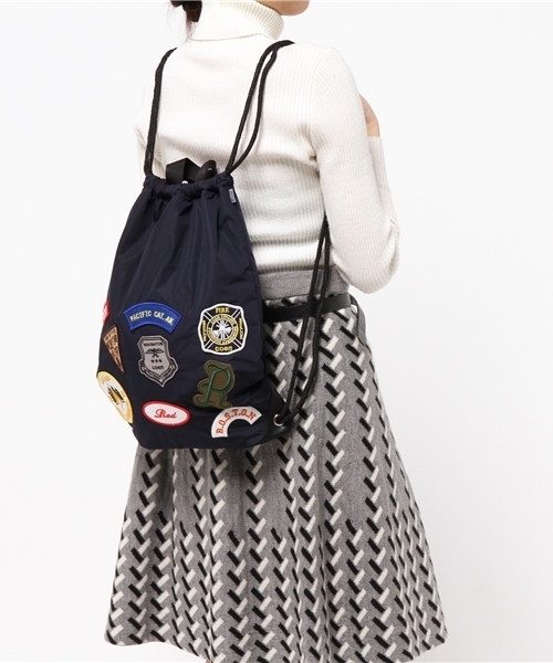 coen(コーエン)の「ワッペンナップサック(バックパック/リュック・レディース・オリーブ/ネイビー・フリー)」の11枚目の写真