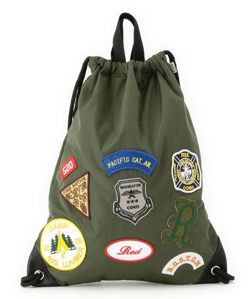 coen(コーエン)の「ワッペンナップサック(バックパック/リュック・レディース・オリーブ/ネイビー・フリー)」の12枚目の写真