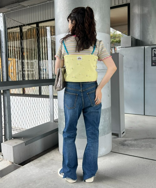 HELLO.SANFRANCISCO(ハローサンフランシスコ)の「【HELLO.SANFRANCISCO】パール付リボンブラキャミ(キャミソール・レディース・グリーン/イエロー/オレンジ・ONE SIZE)」の17枚目の写真
