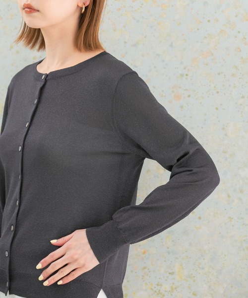 URBAN RESEARCH ROSSO WOMEN（アーバンリサーチ　ロッソ）の「ラメニットカーディガン（カーディガン/ボレロ・レディース・チャコールグレー/グレー系その他/ダークグレー/ベージュ系その他・FREE）」の19枚目の写真