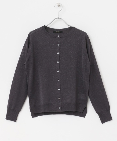 URBAN RESEARCH ROSSO WOMEN（アーバンリサーチ　ロッソ）の「ラメニットカーディガン（カーディガン/ボレロ・レディース・チャコールグレー/グレー系その他/ダークグレー/ベージュ系その他・FREE）」の15枚目の写真