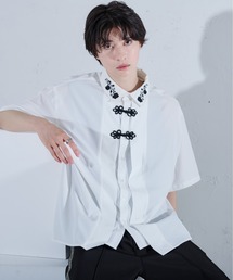 Ellno Loset（エルノロゼット）の「刺繍レイヤードチャイナシャツ（シャツ/ブラウス）」