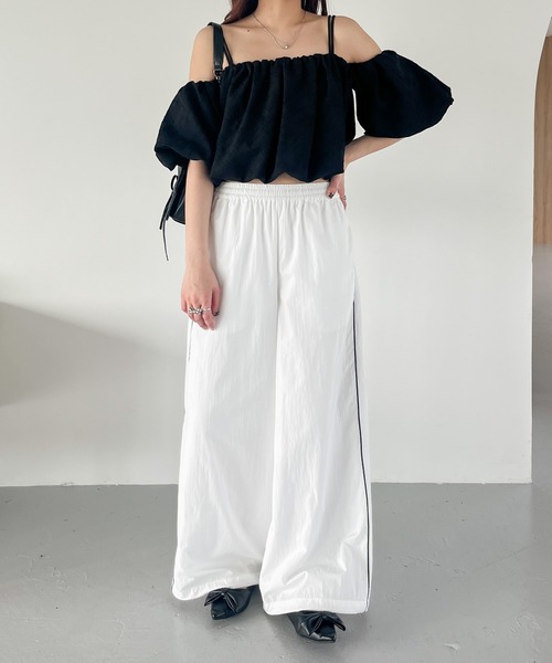 ワイドパンツ パンツ レディース ボトムス ロング 送料無料