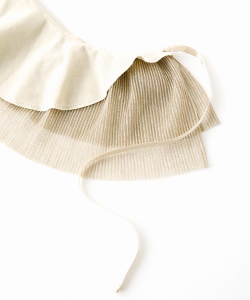 Casselini（キャセリーニ）の「Casselini(キャセリーニ)キラキラプリーツフリル付け襟（付け襟・レディース・ゴールド/シルバー・FREE）」の4枚目の写真