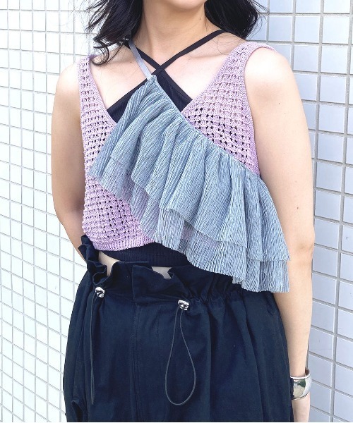 Casselini（キャセリーニ）の「Casselini(キャセリーニ)キラキラプリーツフリル付け襟（付け襟・レディース・ゴールド/シルバー・FREE）」の10枚目の写真