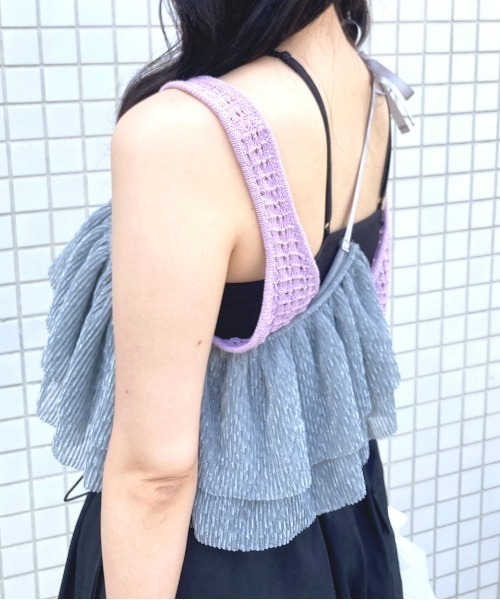 Casselini（キャセリーニ）の「Casselini(キャセリーニ)キラキラプリーツフリル付け襟（付け襟・レディース・ゴールド/シルバー・FREE）」の11枚目の写真