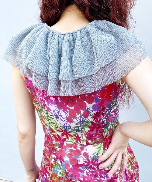 Casselini（キャセリーニ）の「Casselini(キャセリーニ)キラキラプリーツフリル付け襟（付け襟・レディース・ゴールド/シルバー・FREE）」の13枚目の写真