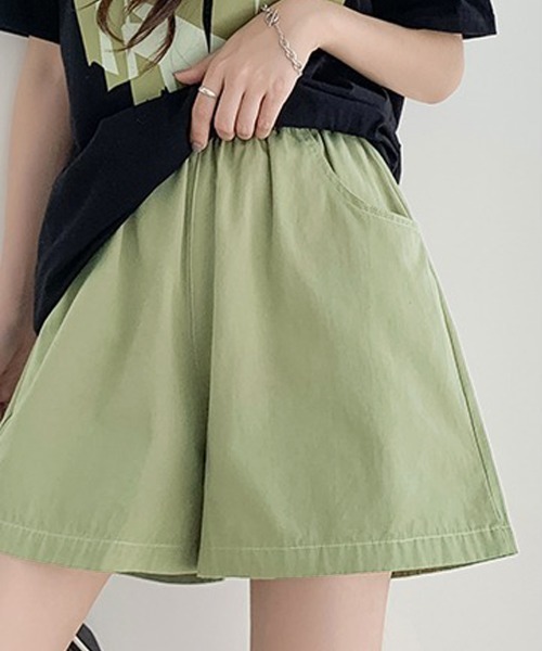 Miniministore(ミニミニストア)の「ワイドショートパンツ レディース 短パンショーパンショートパンツ ショーパン 短パン ハーフパンツ クロップド(その他パンツ・レディース・ベージュ/アイボリー/ブラック/ピンク/ライトグリーン・FREE)」の18枚目の写真