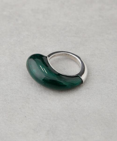 JAMIRAY(ジャミレイ)の「JAMIRAY/ENA DROP RING(リング・レディース・グリーン/ホワイト・11)」の8枚目の写真