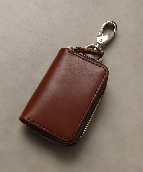 （付属品付き）キーホルダー　キーケース　キーリング　ブラック IL BISONTE（イルビゾンテ） キーケース 4連 ブラック キーリング