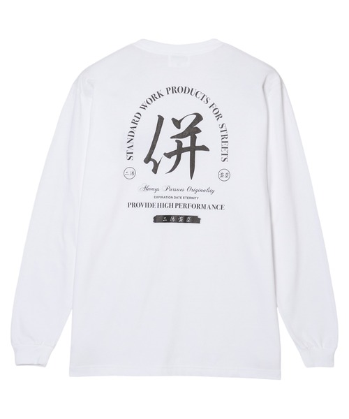 DOUBLE STEAL(ダブルスティール)の「漢字ロゴ 長袖Tシャツ(Tシャツ/カットソー・メンズ・ブラック×ホワイト/ホワイト×ブラック・MEDIUM/X-LARGE/LARGE)」の8枚目の写真
