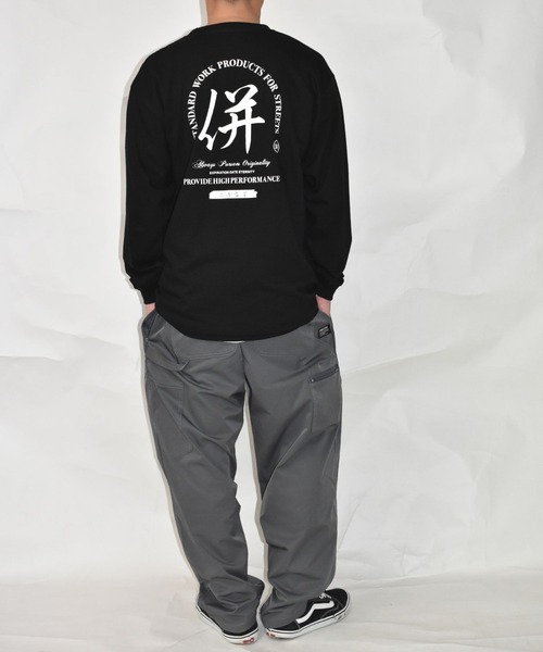 DOUBLE STEAL(ダブルスティール)の「漢字ロゴ 長袖Tシャツ(Tシャツ/カットソー・メンズ・ブラック×ホワイト/ホワイト×ブラック・MEDIUM/X-LARGE/LARGE)」の9枚目の写真