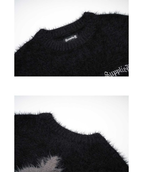 SUPPLIER（サプライヤー）の「ニット｜Cross Shaggy Knit｜SUPPLIER｜公式通販（ニット/セーター・メンズ・イエロー・M/S/XL/L）」の4枚目の写真