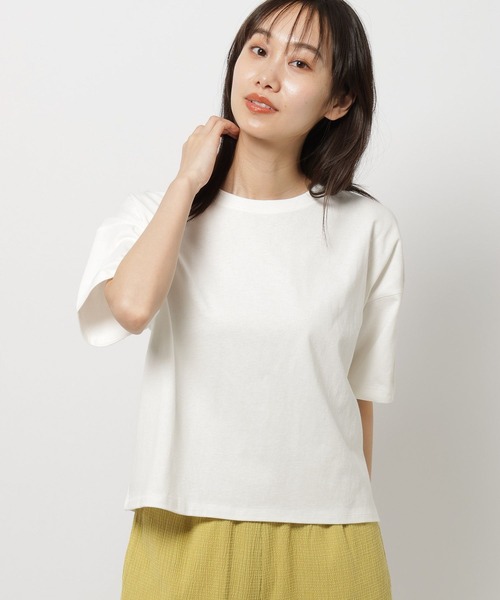 tシャツ Anna Nicola バックシャン配色ＰＯ レディース niko and（ニコアンド）の「バックステッチベーシックTシャツ