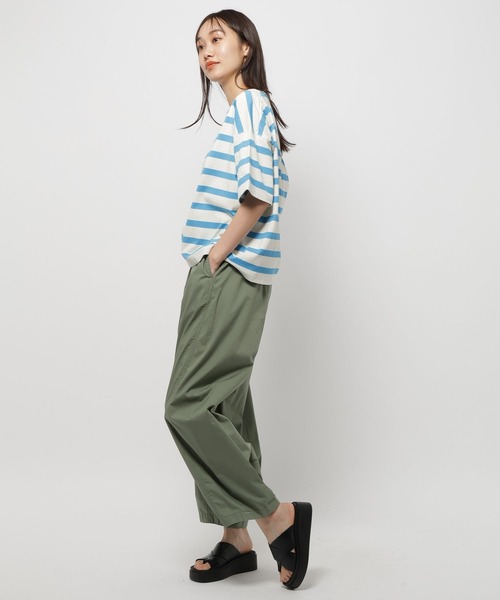 niko and...（ニコアンド）の「バックステッチベーシックTシャツ（Tシャツ/カットソー・レディース・ホワイト/ブラック/ピンク/ブルー/オフホワイト/ライトグリーン・MEDIUM/SHORT）」の21枚目の写真