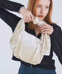 SMELLY | ベロアリボンバッグ(ハンドバッグ)