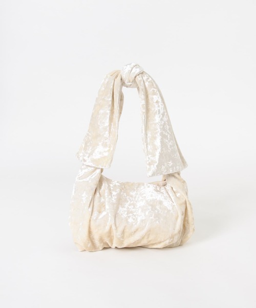 SMELLY（スメリー）の「ベロアリボンバッグ（ハンドバッグ・レディース・グレー/ベージュ/ブラック・-）」の9枚目の写真