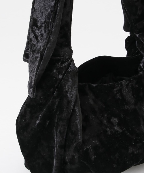 SMELLY（スメリー）の「ベロアリボンバッグ（ハンドバッグ・レディース・グレー/ベージュ/ブラック・-）」の7枚目の写真