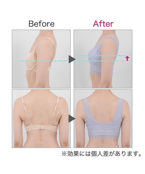 BRADELIS NEWYORK（ブラデリスニューヨーク）の「Perfumyレーシィブラ24A1 ブラデリス 補正下着 補整 ブラレット（ブラジャー・レディース・ブラック/オフホワイト/ブルー・S/M/L/LL）」の12枚目の写真